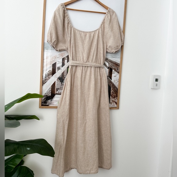 JOE FRESH Linen Blend Midi Button Front Dress - Picture 5 of 12